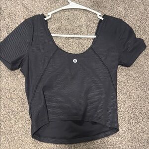 lululemon athletica Black Fitted Crop Bodysuit